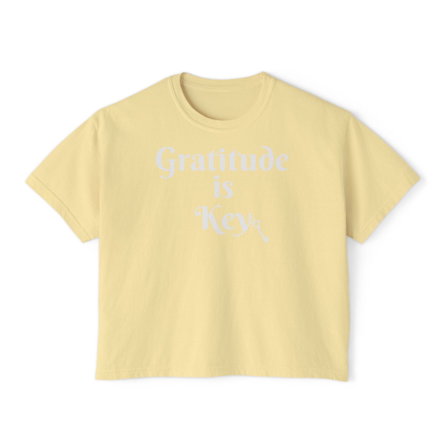 Gratitude is Key Crop Top