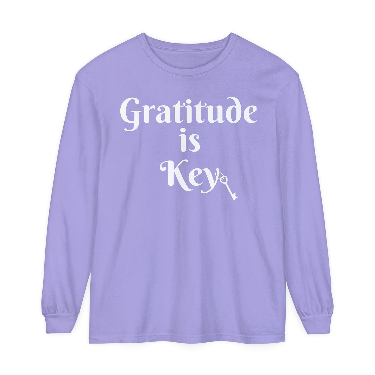 GRATITUDE IS KEY LONG SLEEVE T- SHIRT