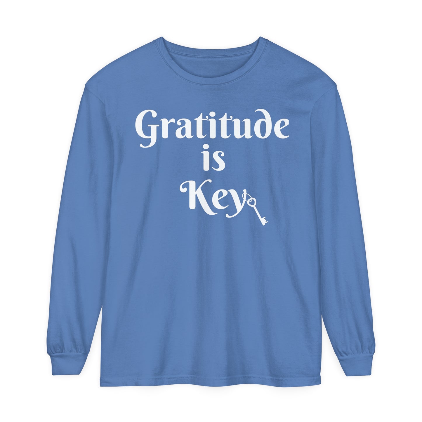 GRATITUDE IS KEY LONG SLEEVE T- SHIRT