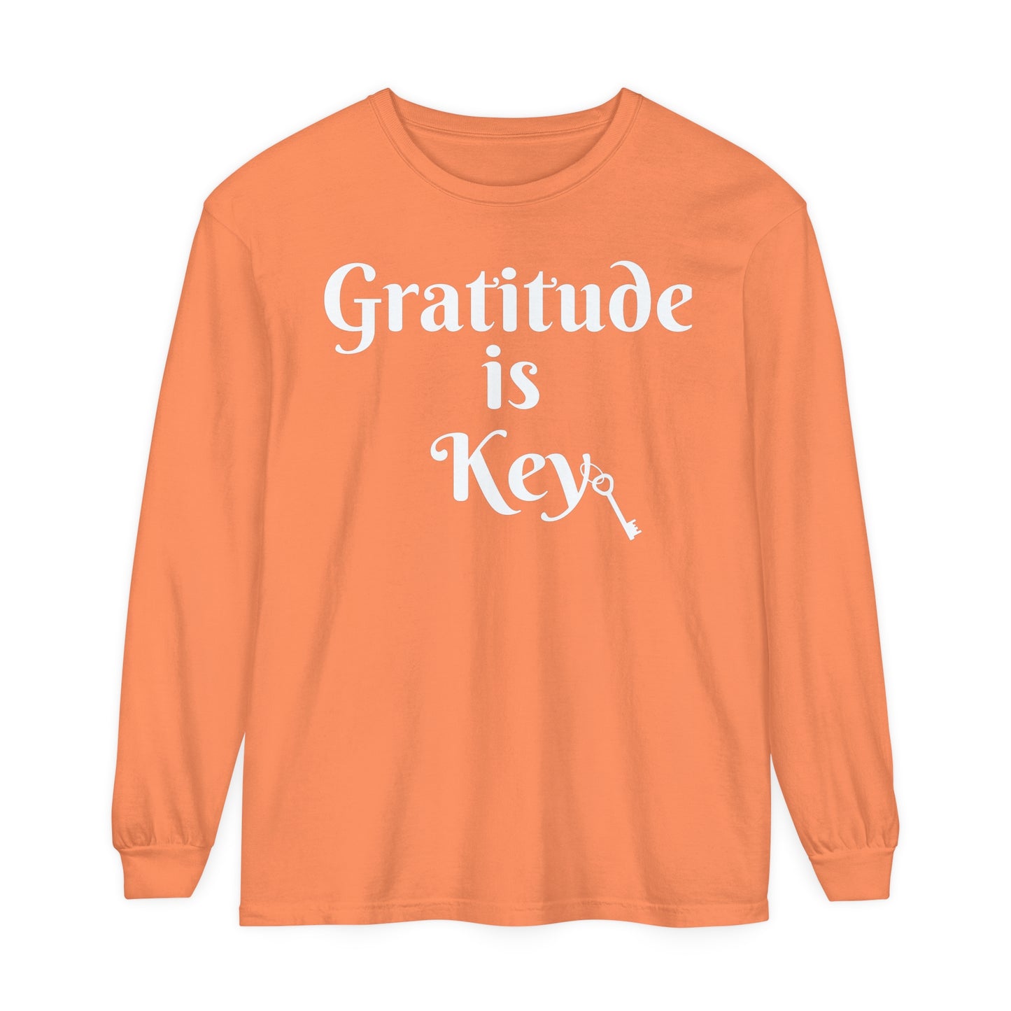 GRATITUDE IS KEY LONG SLEEVE T- SHIRT