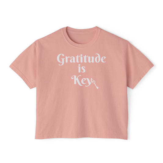Gratitude is Key Crop Top